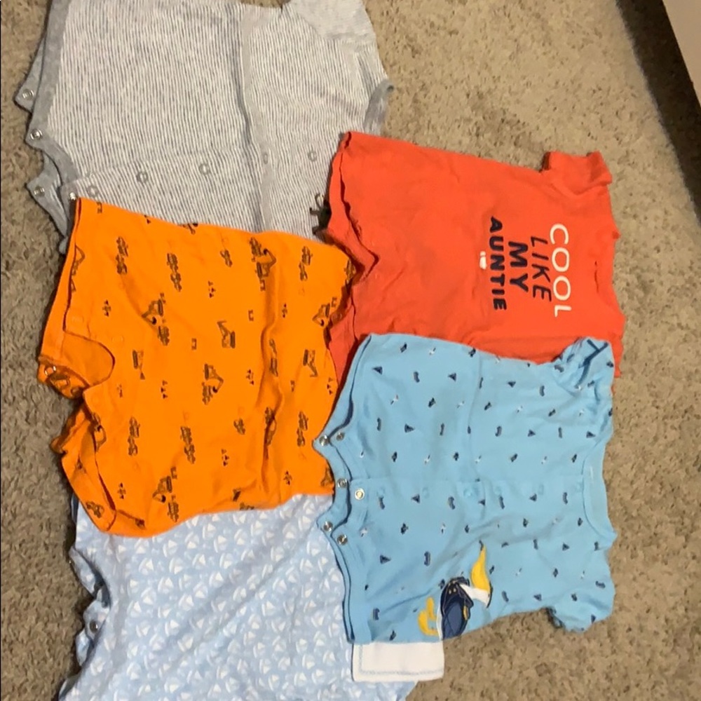 Lot of 5 boys 3 month rompers